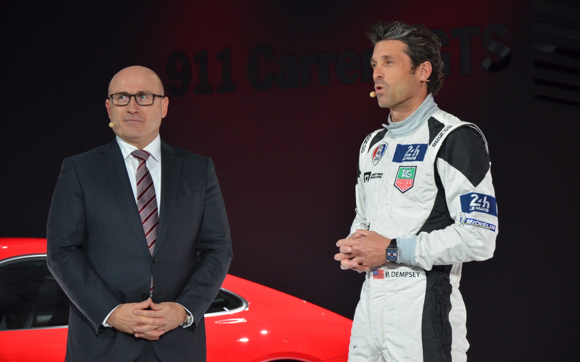 Porsche 911 GTS 2015. Avec le comédien Patrick Dempsey.