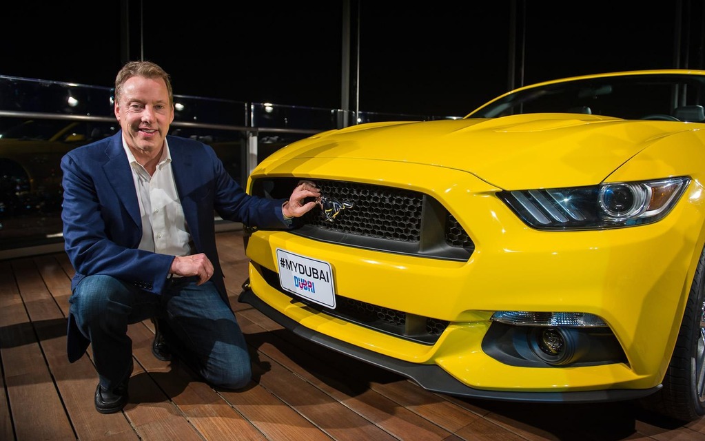 The 2015 Ford Mustang with William Clay Ford Jr., grandson of Henry Ford.