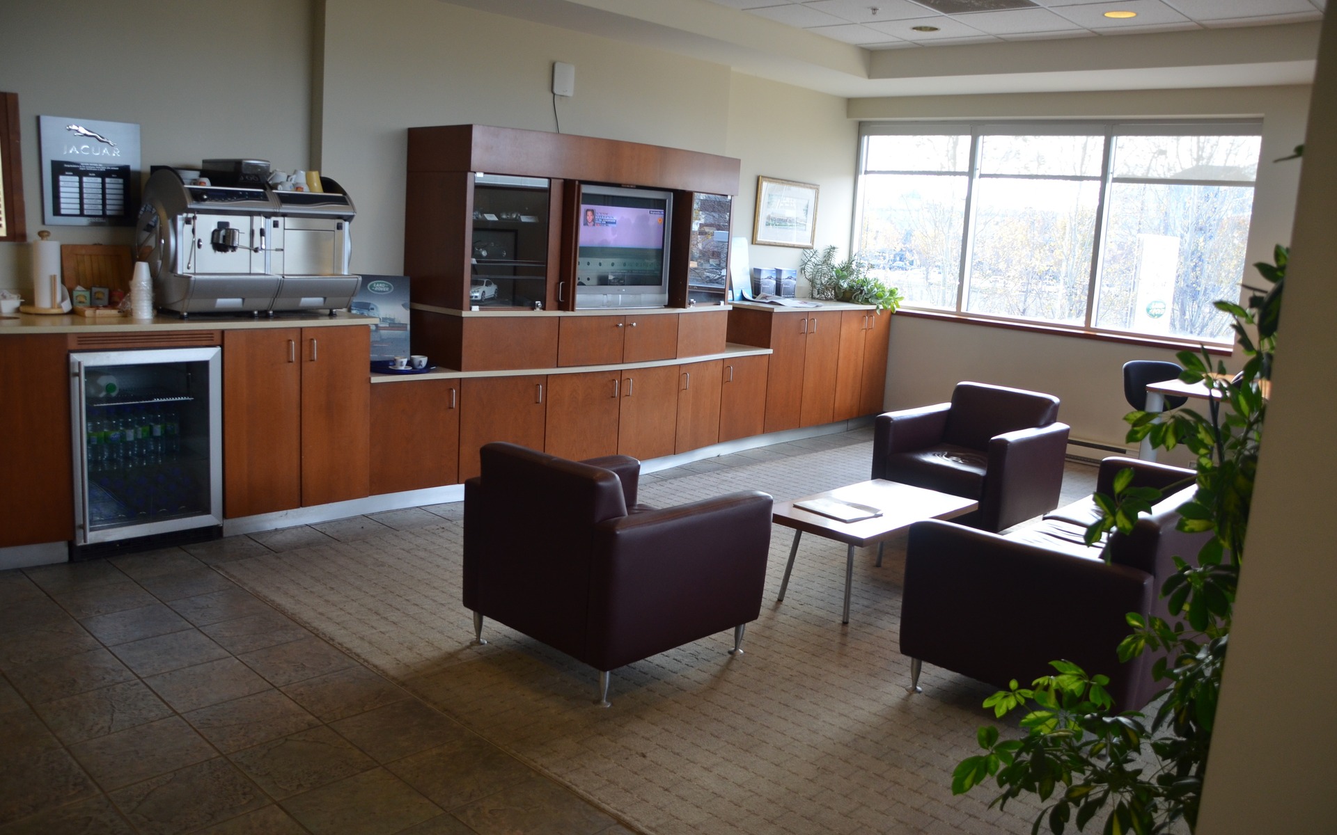 The customer lounge.