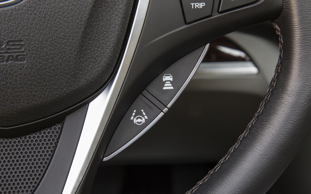 Controls for the Lane Departure Warning and Blind Spot Information.