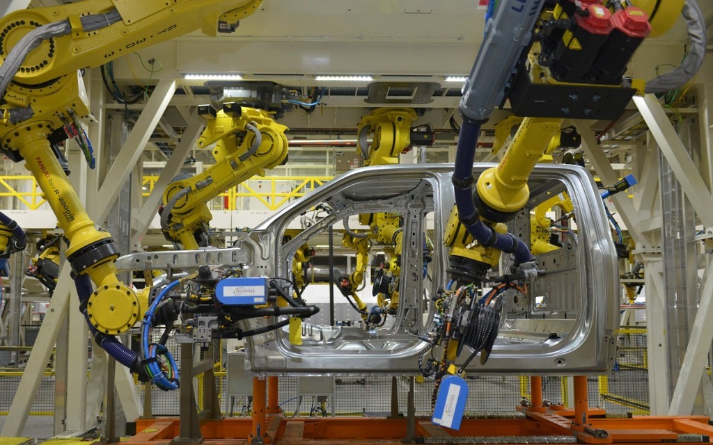 More than 500 new robots were installed at the Rouge plant.