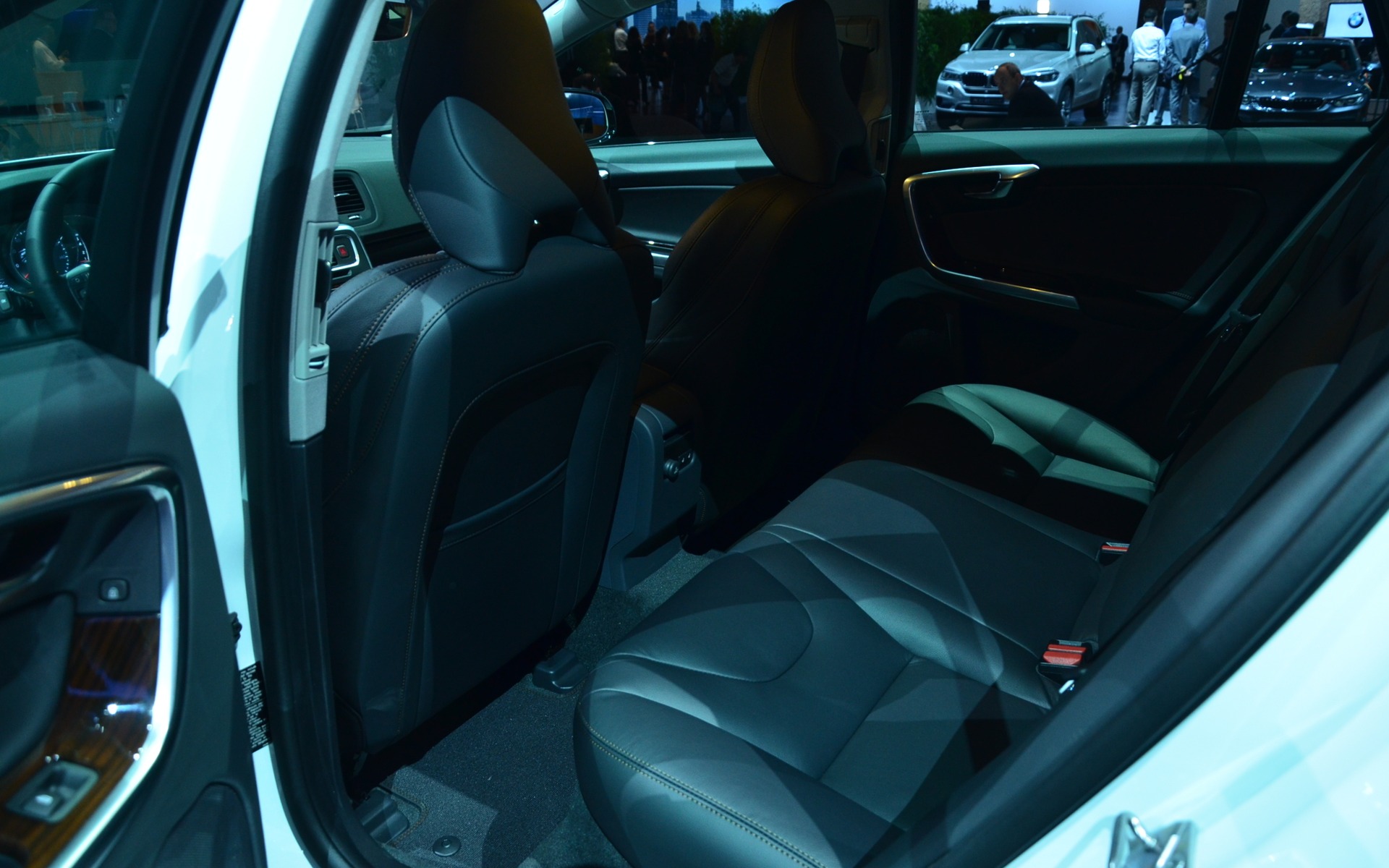 Passenger room is good in both the front and the rear of the V60.