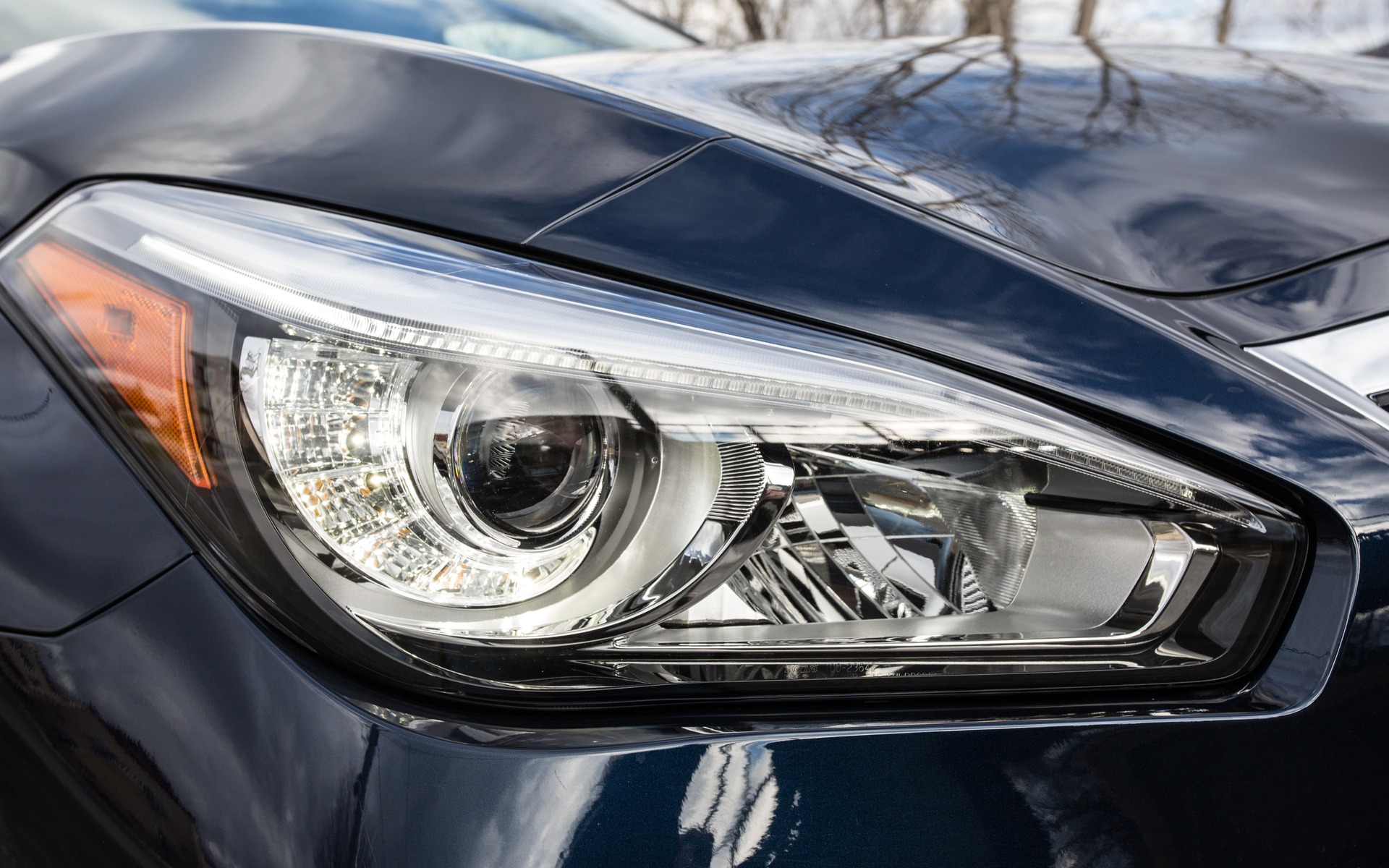 Aggressive-looking headlights, now with LED accents.