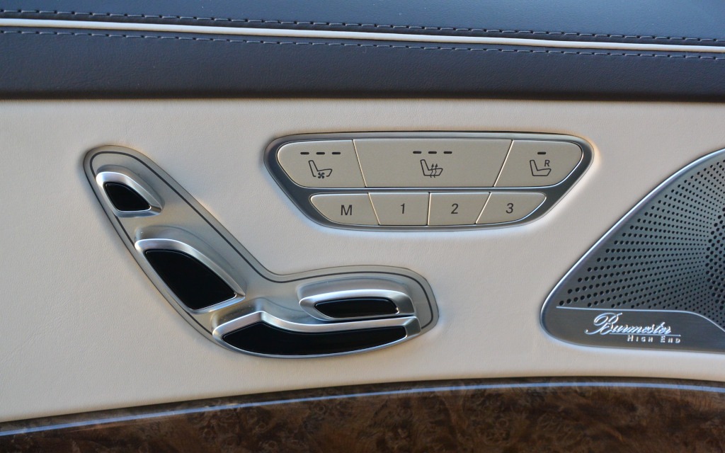 The seat controls are similar to those on other Mercedes-Benz models.