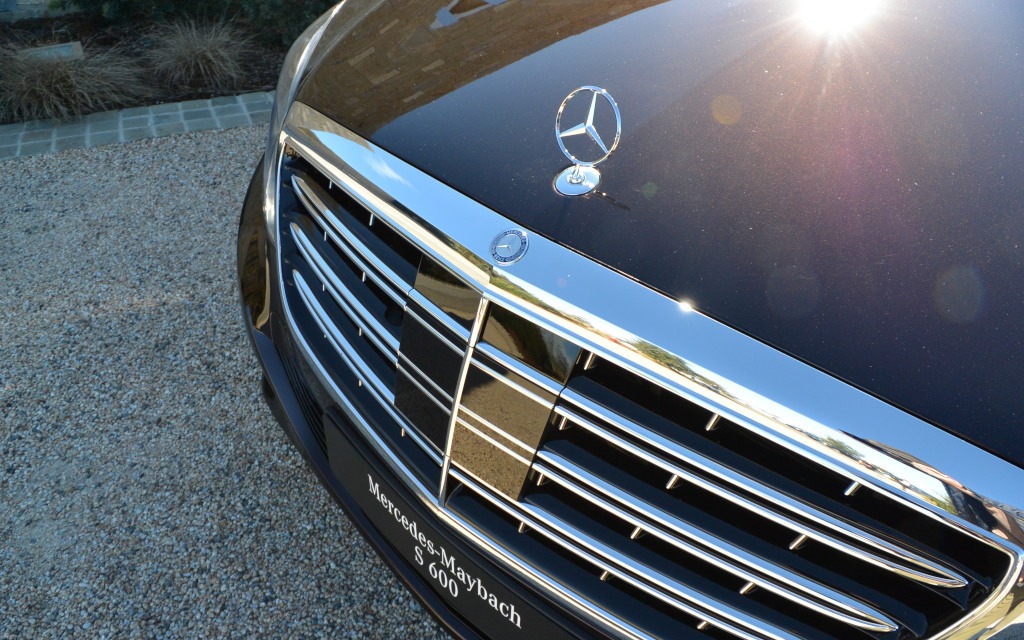 The new Maybach features the silver star on its hood.