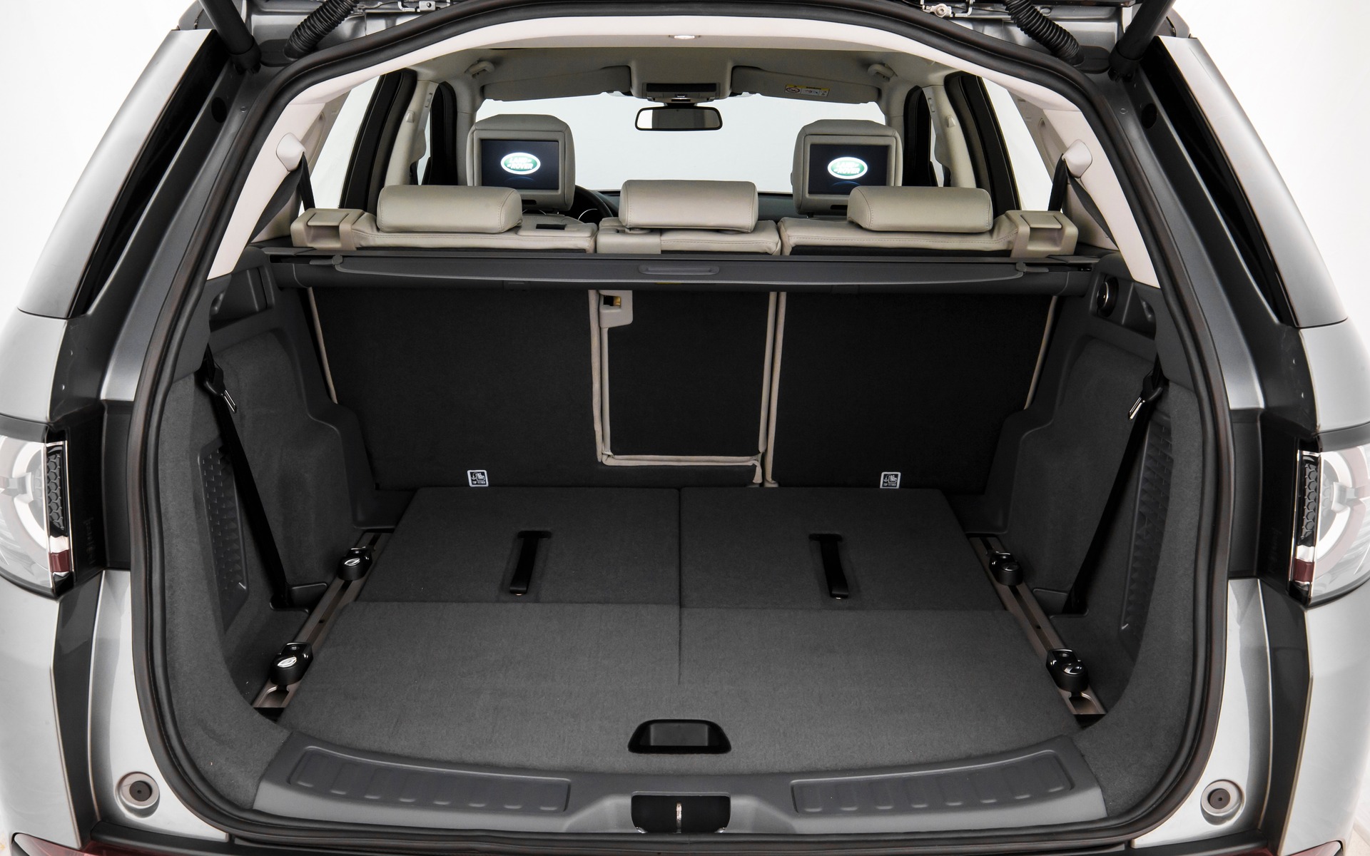 The cargo space with all of the second-row seats in place.