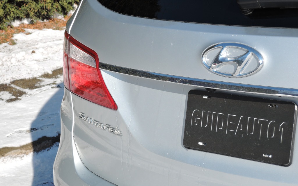 The chrome strip highlights the liftgate.