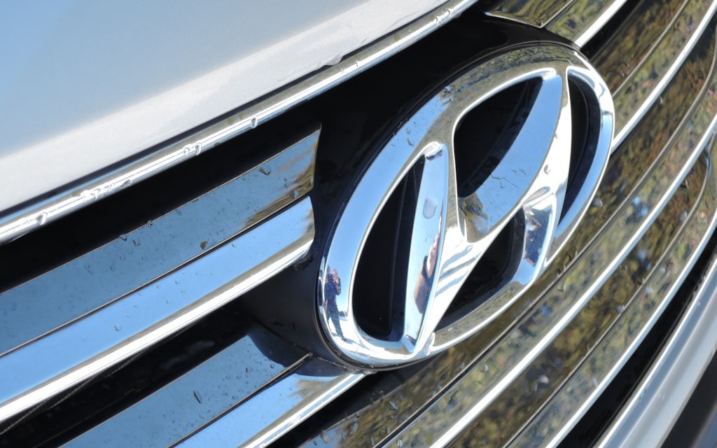 The Hyundai logo could be more elegant.