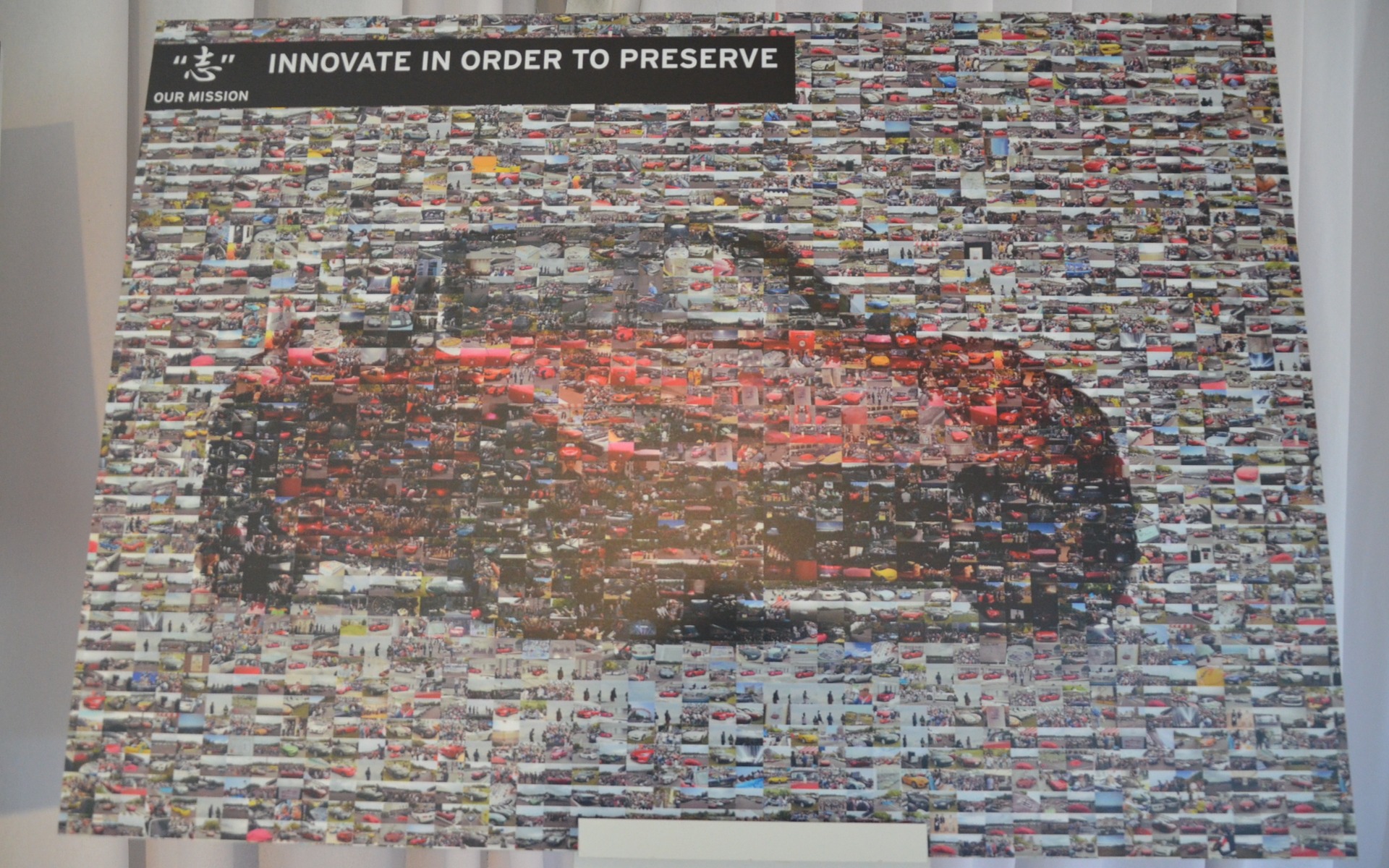 Poster created using 2,400 photos of MX-5 owners with their cars.