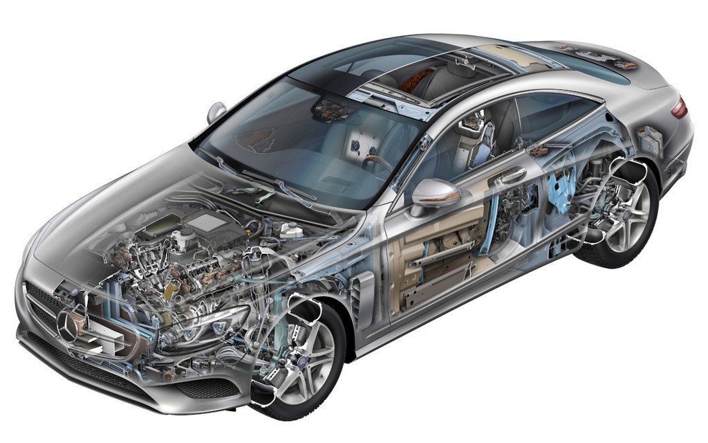 Cette Mercedes-Benz Hybride est d'une grande complexité technique.