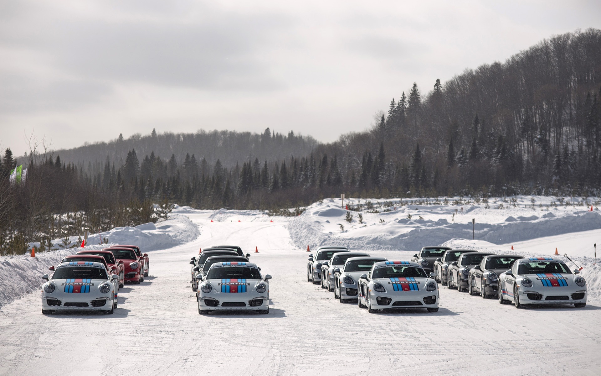 Twenty Porsches ready for action at the 2015 Porsche Camp4.