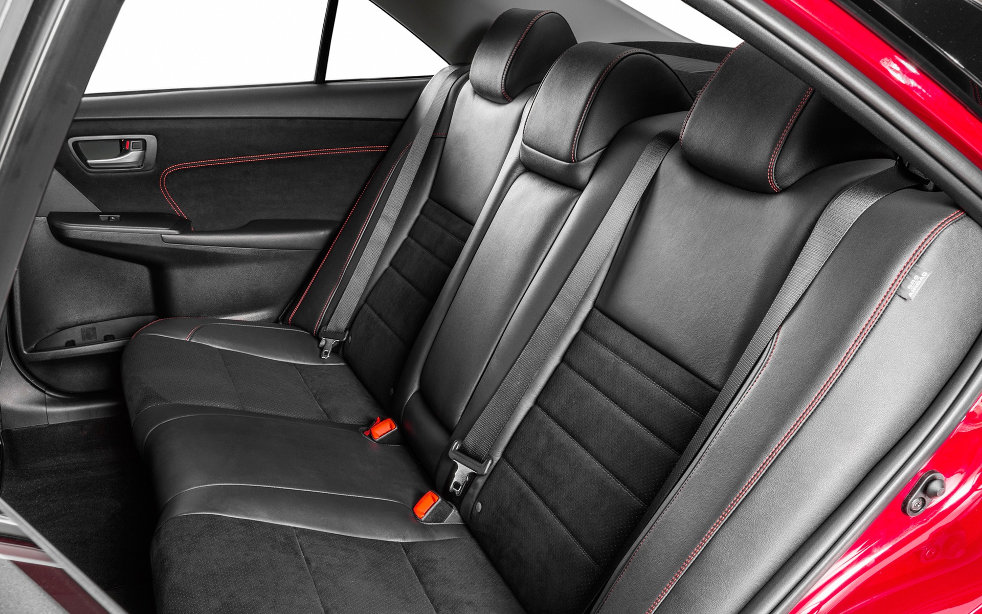 The rear seat of the car offers impressive room.