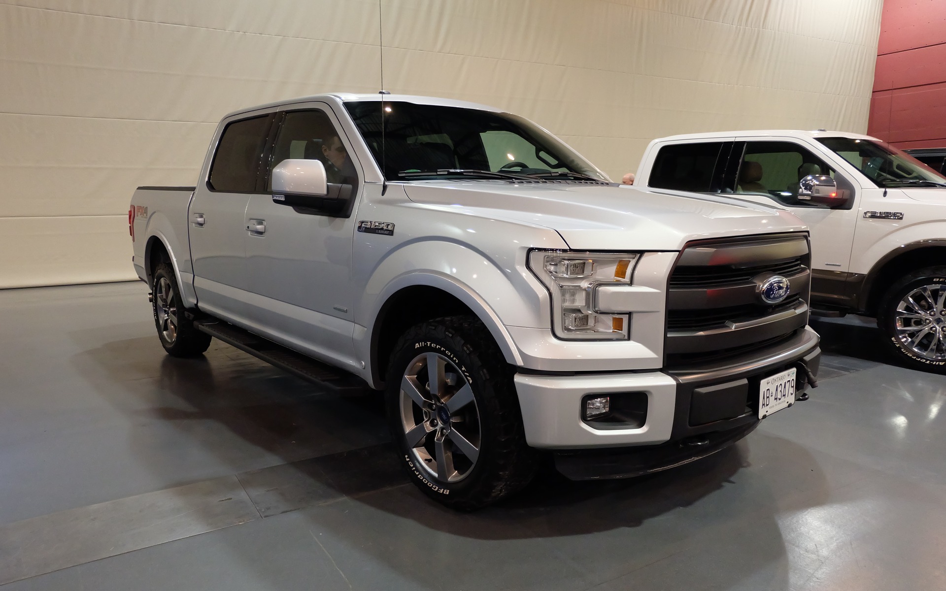 The first F-150 I drove: a silver-grey XLT.