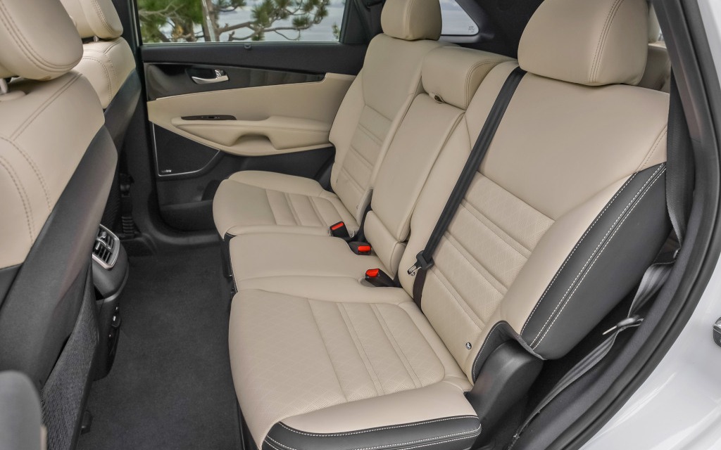 Some trims come with two-tone leather seats.