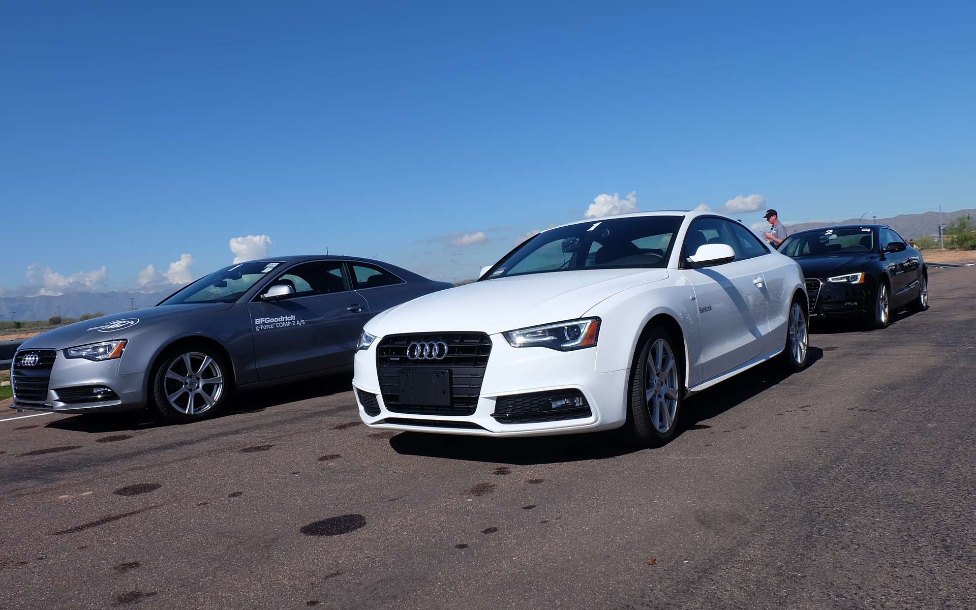 A fleet of Audi A5s were left at our disposal for the test.