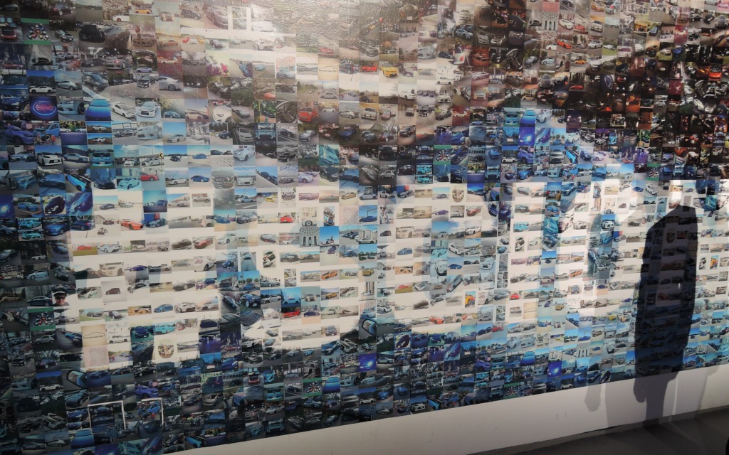 This mural is made up of photos sent in by Scion owners.