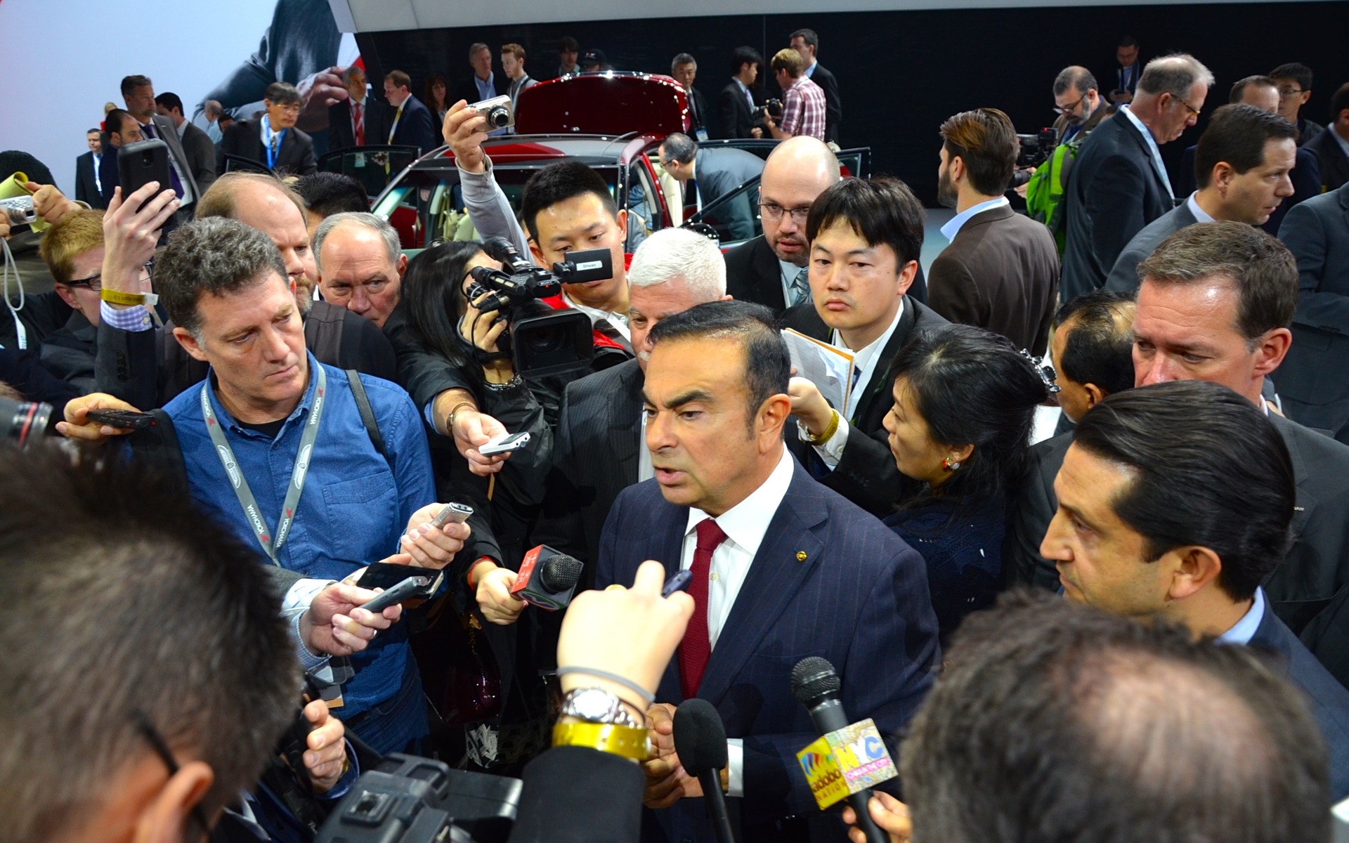 Carlos Ghosn, Chairman and CEO of Nissan at the 2015 New York Auto Show