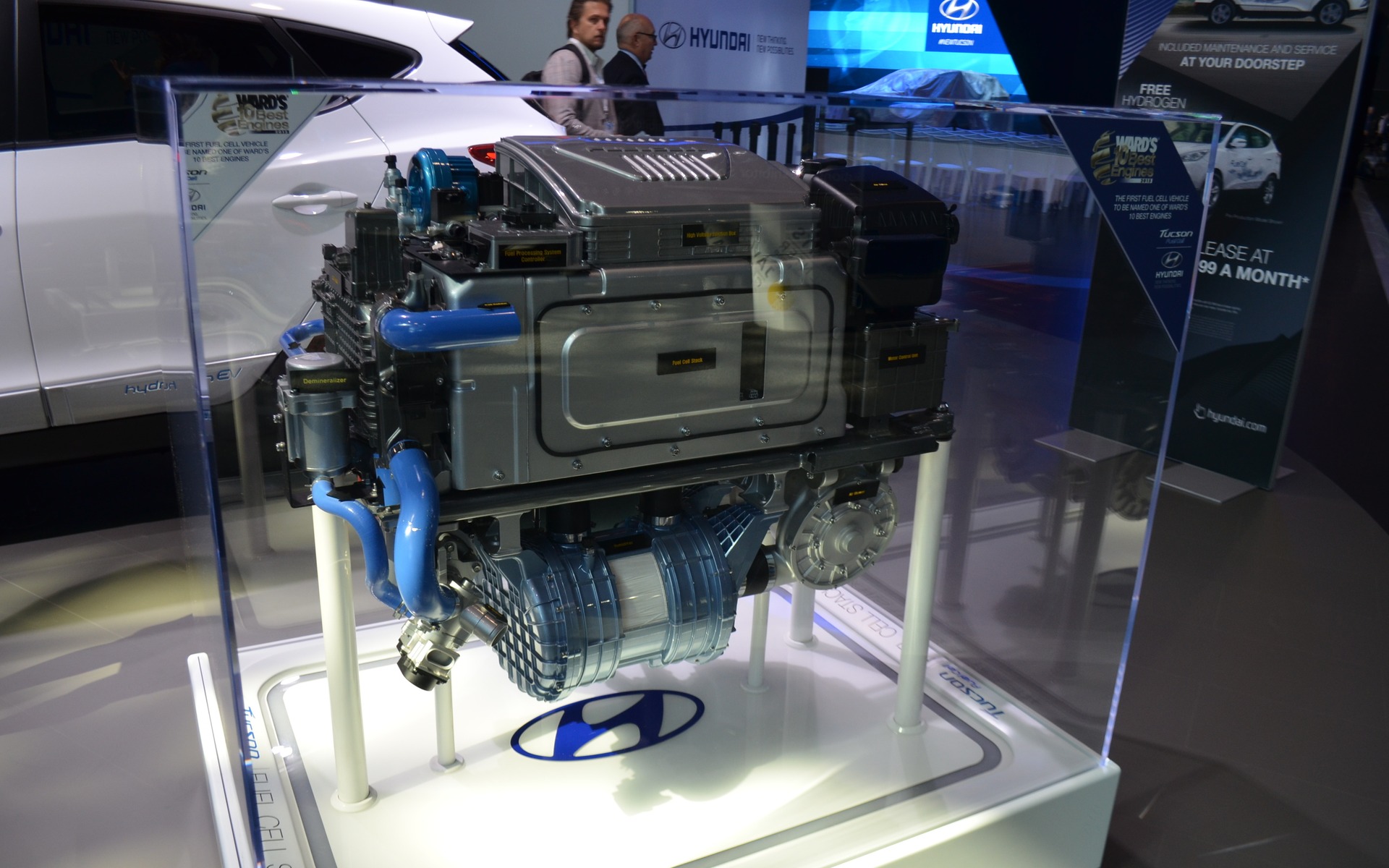 Ensemble moteur du Hyundai Tucson FCEV.