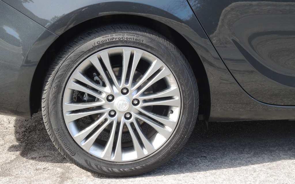 The Verano Turbo is equipped with 18-inch wheels.