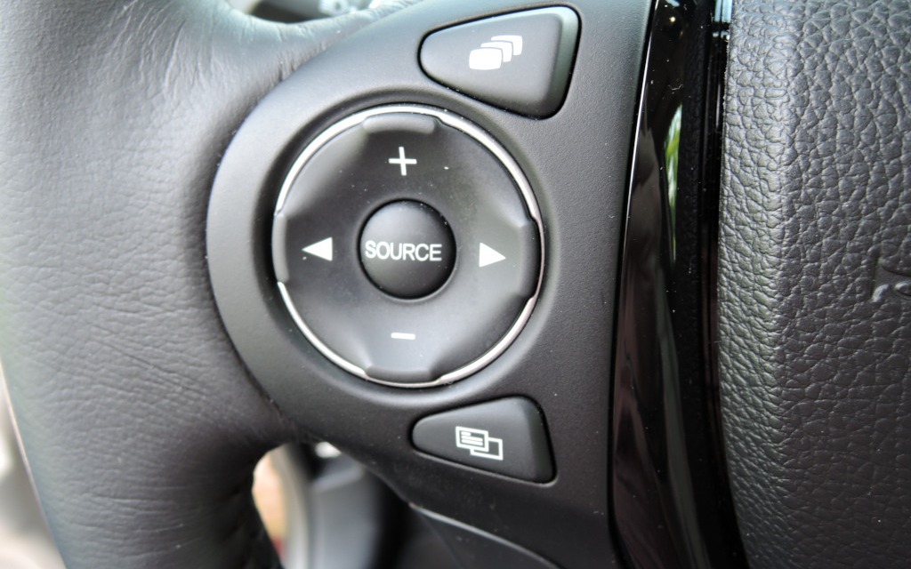 Audio controls on the wheel.