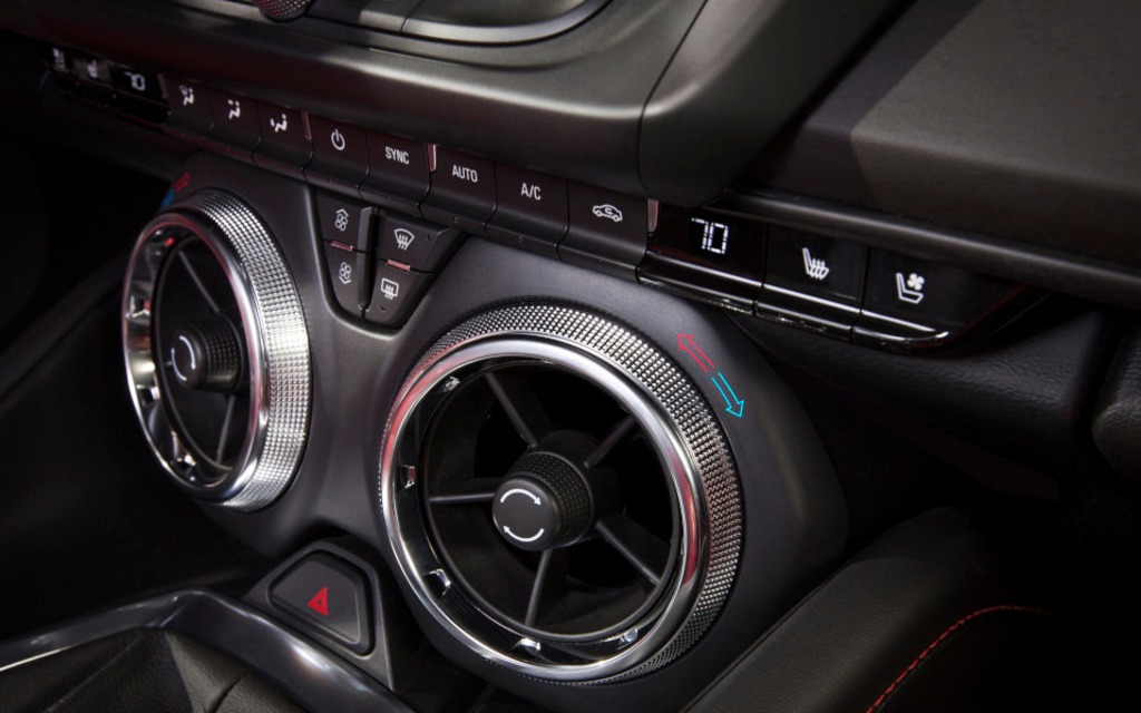 The round air vents come with special control rings.