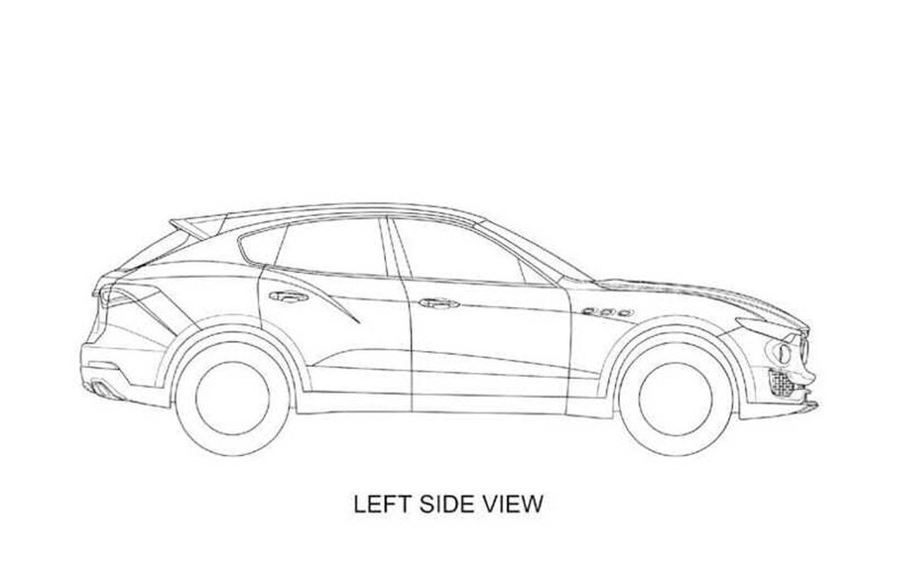 Maserati Levante - esquisse d'un brevet déposé par la compagnie