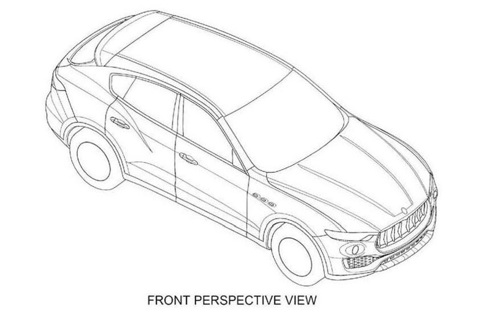 Maserati Levante - esquisse d'un brevet déposé par la compagnie