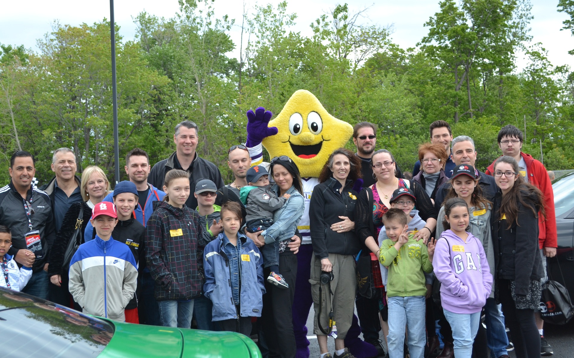 Quelques familles étaient présentes lors du Poker Run