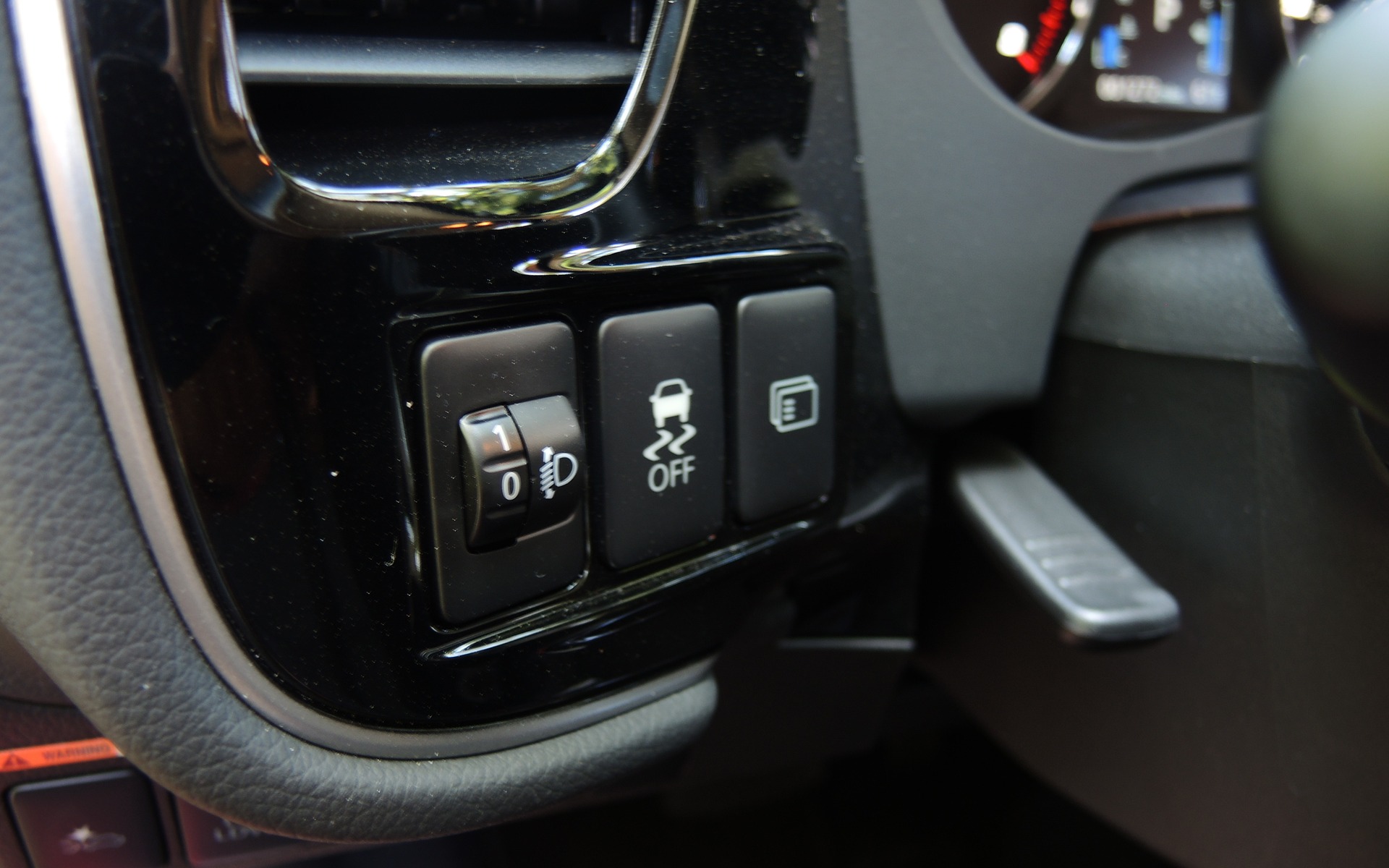 Some controls are hard to reach in the Outlander.