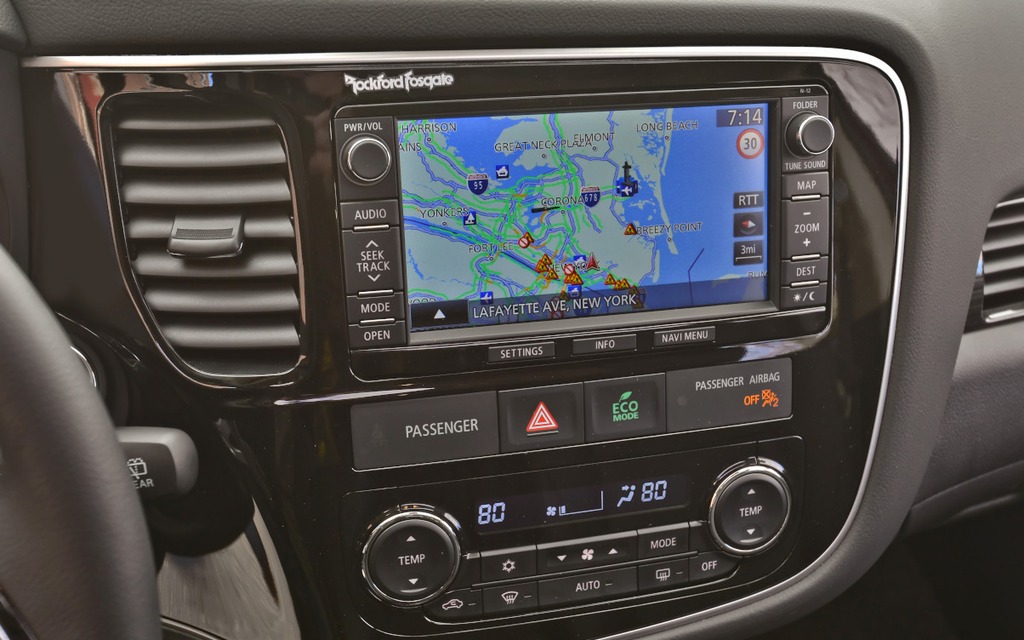 Navigation is offered on the top-of-the-line Outlander.
