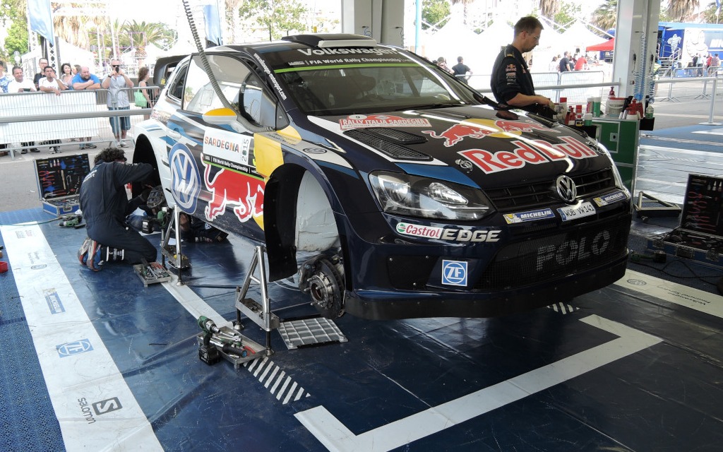 A modified production Polo is used for the WRC rally.