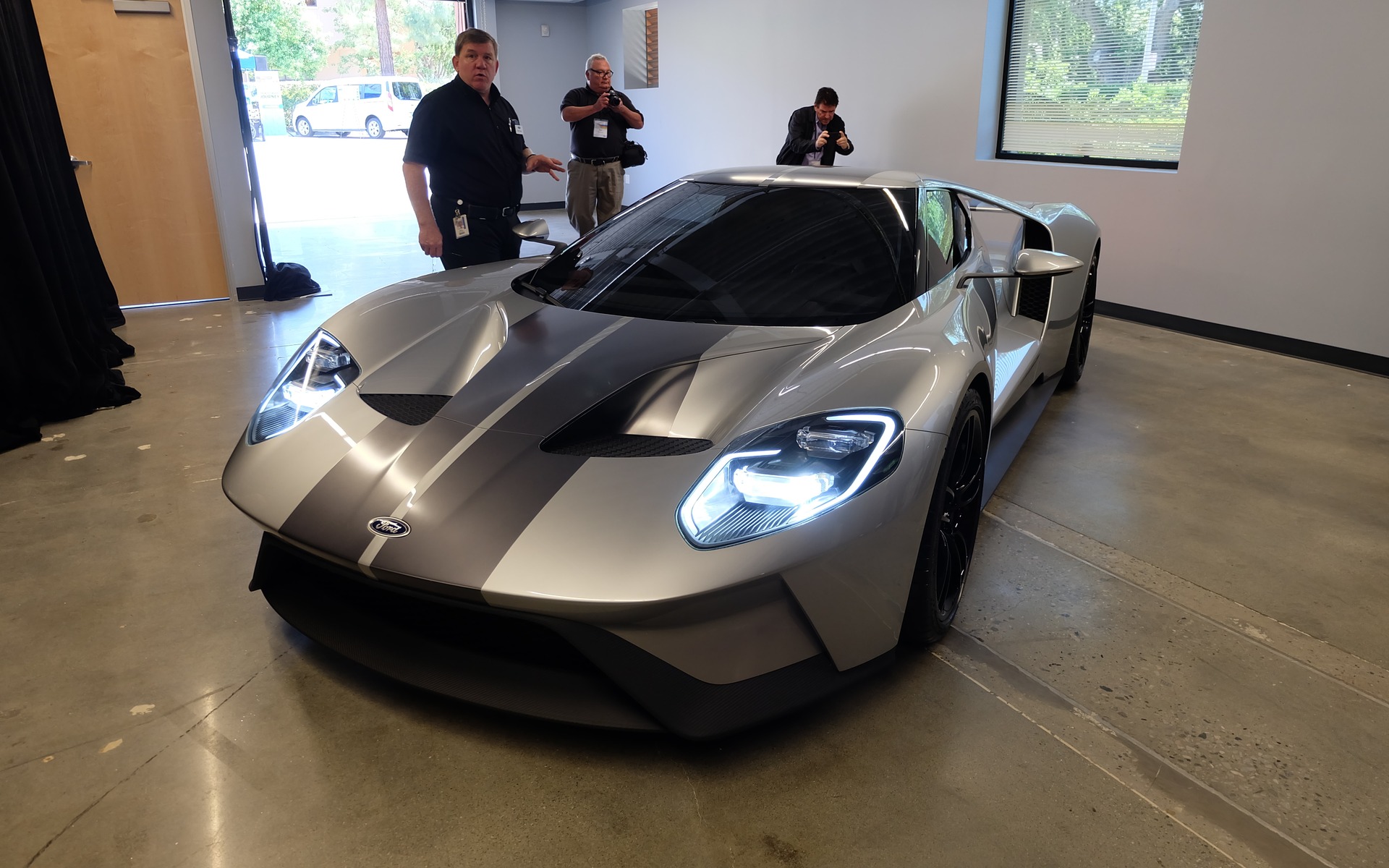 The voluptuous Ford GT made a surprise appearance.
