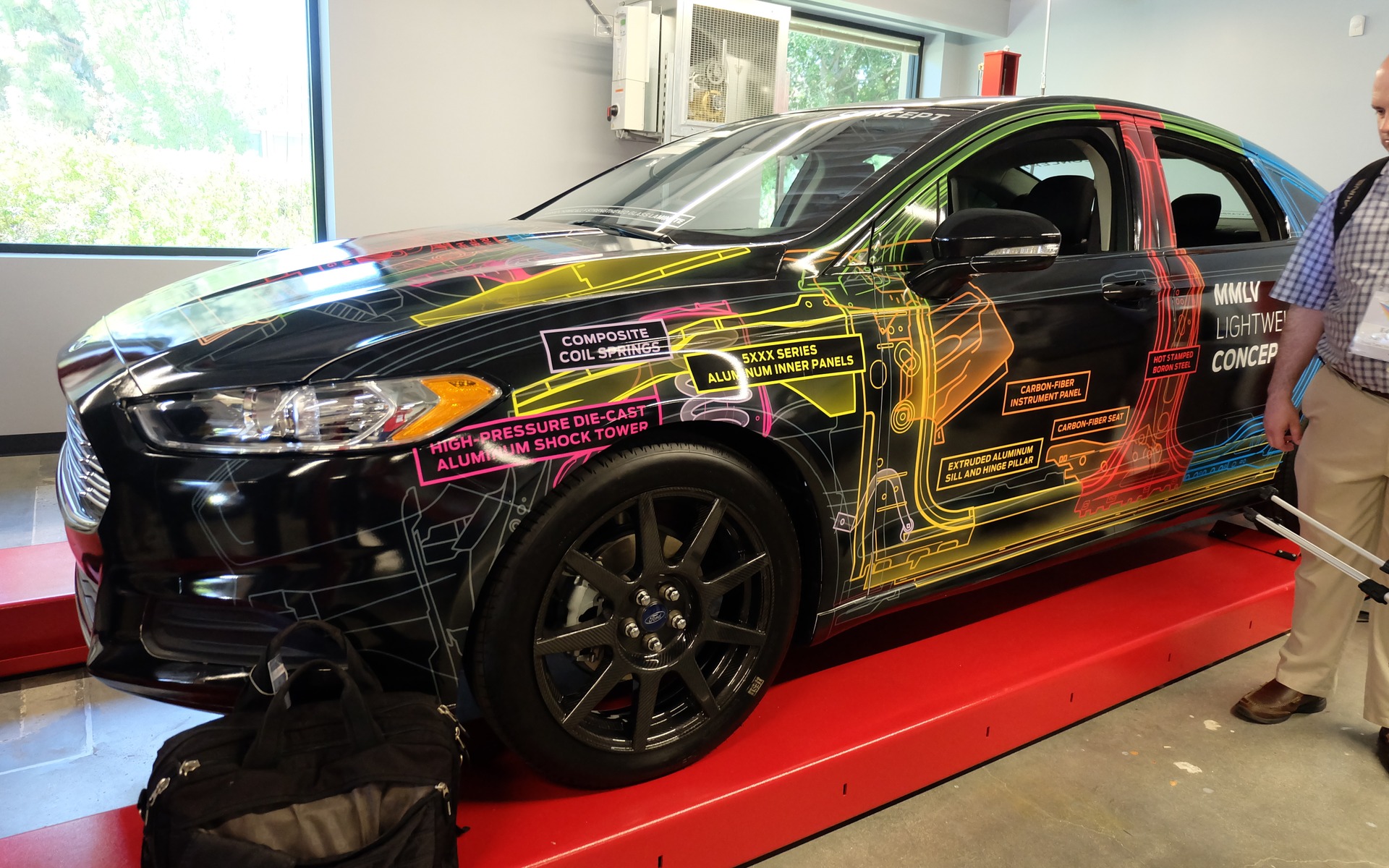 This prototype Ford Fusion weighs as much as a Fiesta!