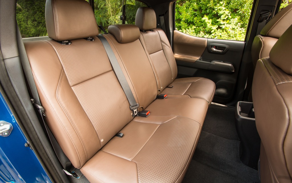 The rear seats in the Double Cab model.