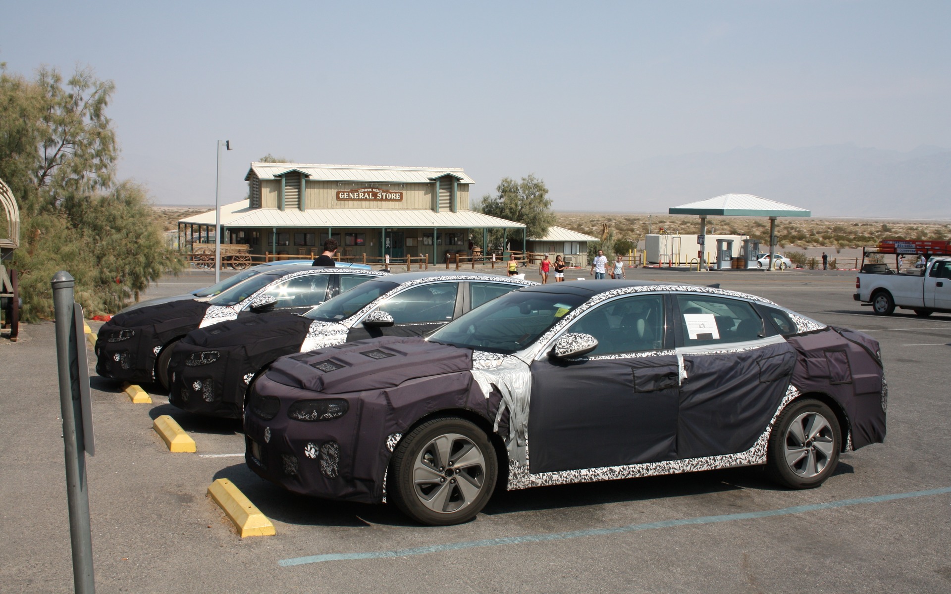 Kia Optima 2016 lors d'essais climatiques en Californie et au Nevada