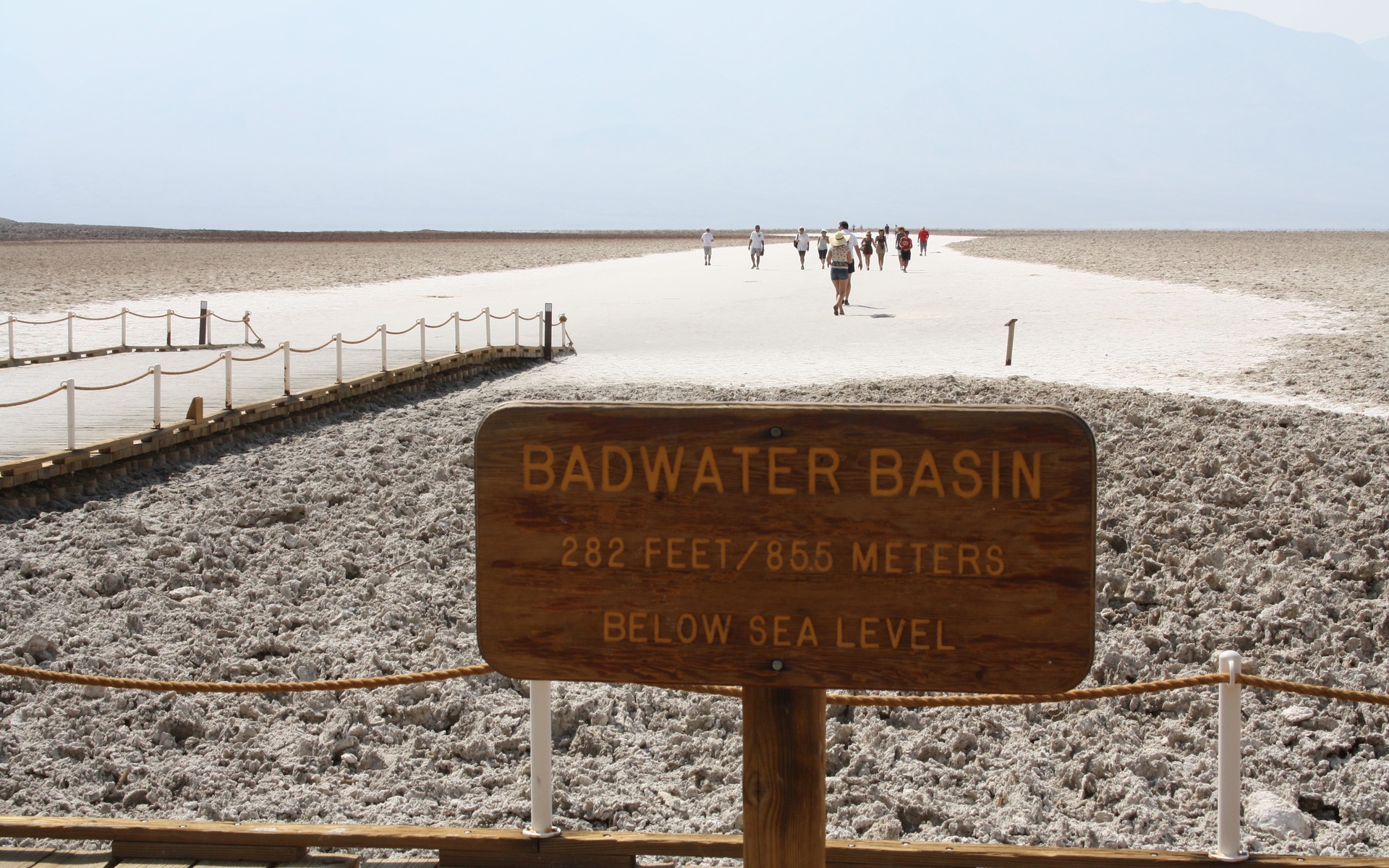 Badwater Basin in Death Valley National Park, California.