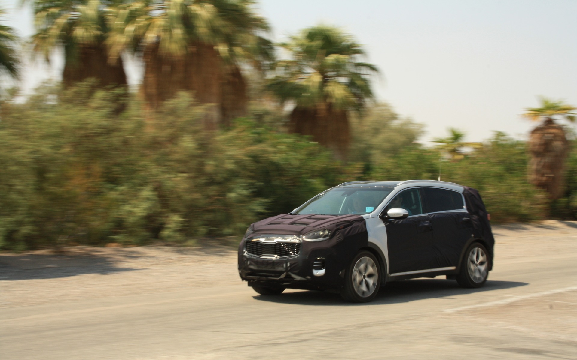 2017 Kia Sportage during hot-weather testing in Death Valley, California.