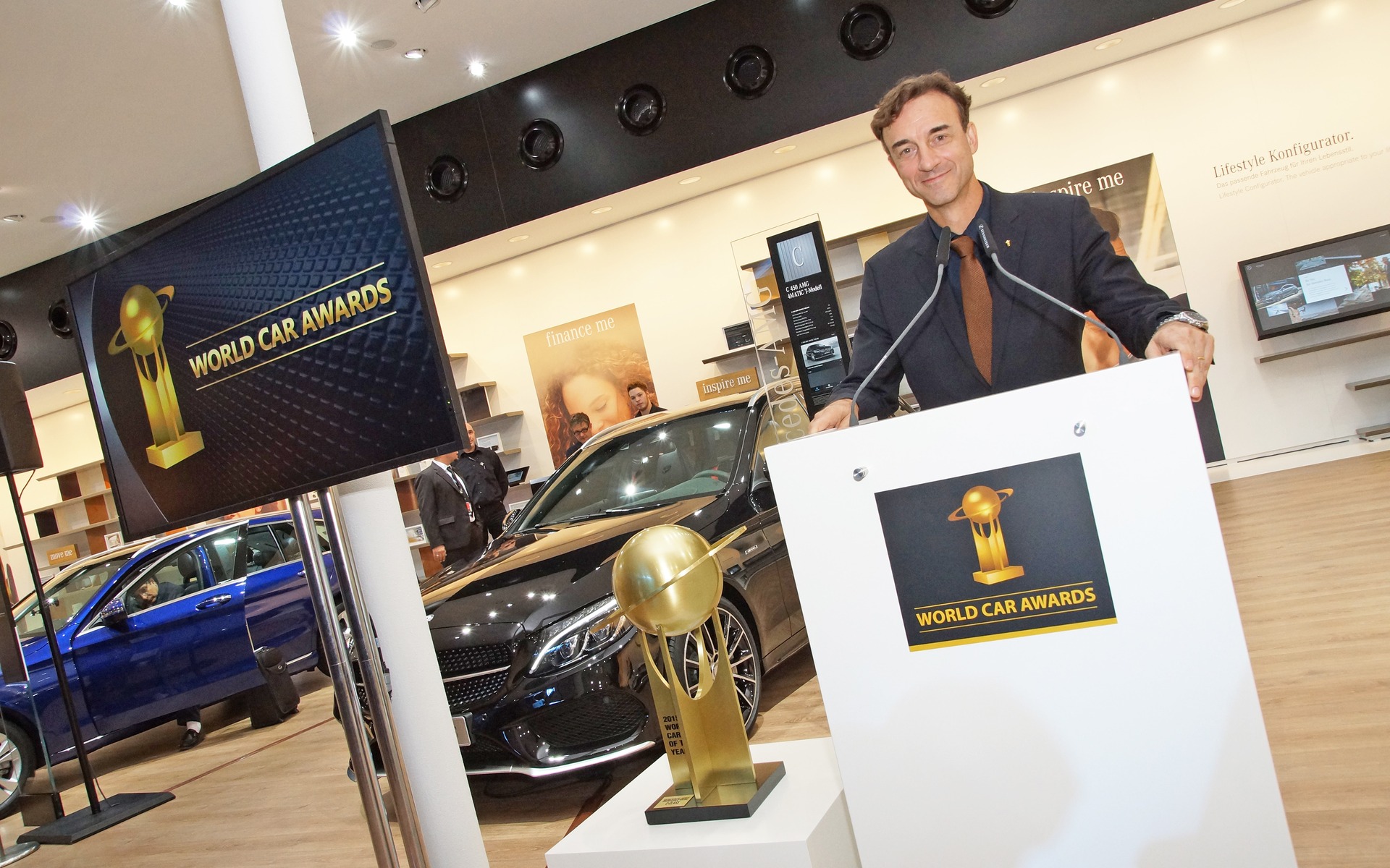 La cérémonie des World Car Awards au Salon de l'auto de Francfort 2015