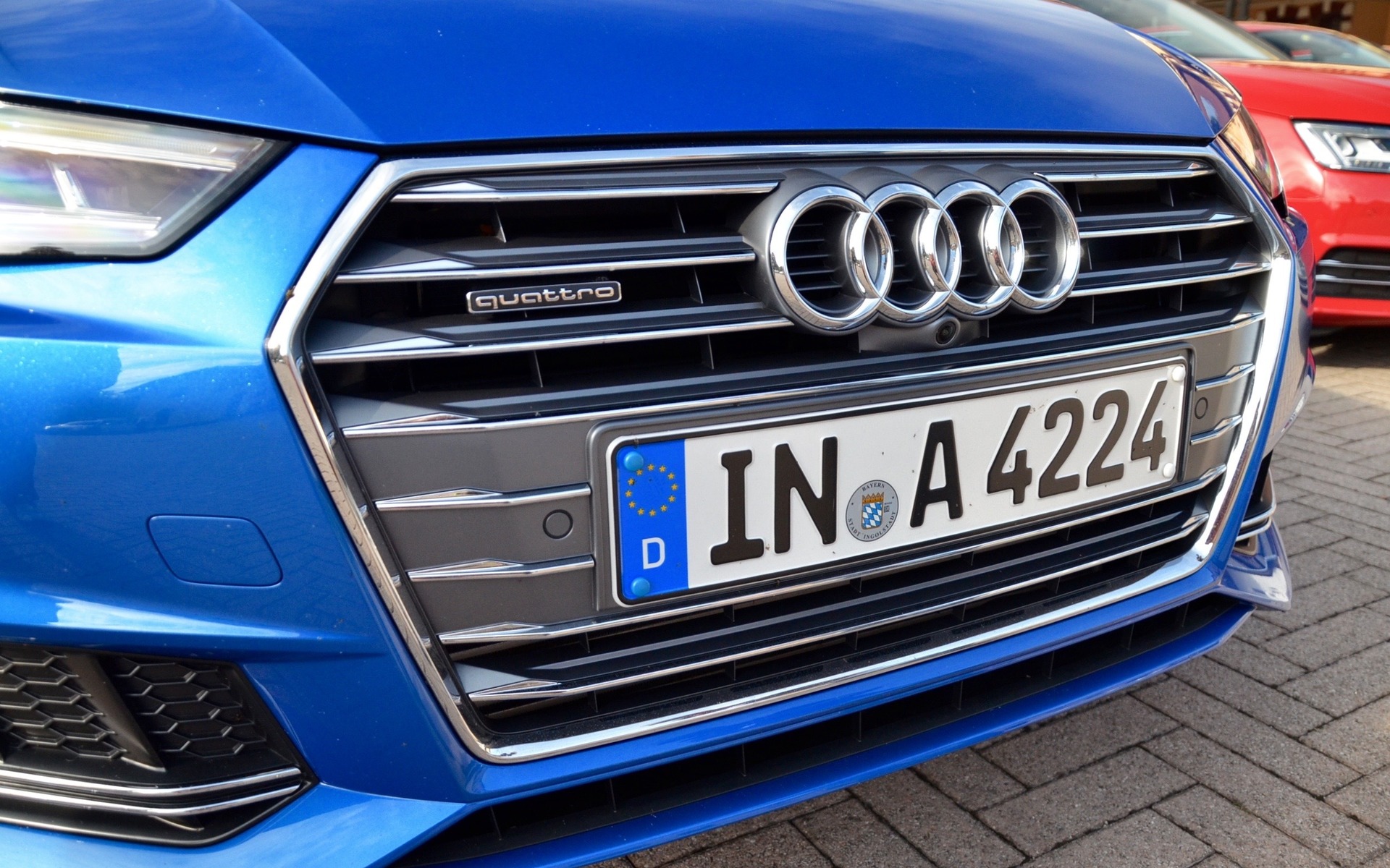 Audi A4 2017 - Détail du nouveau design de la calandre