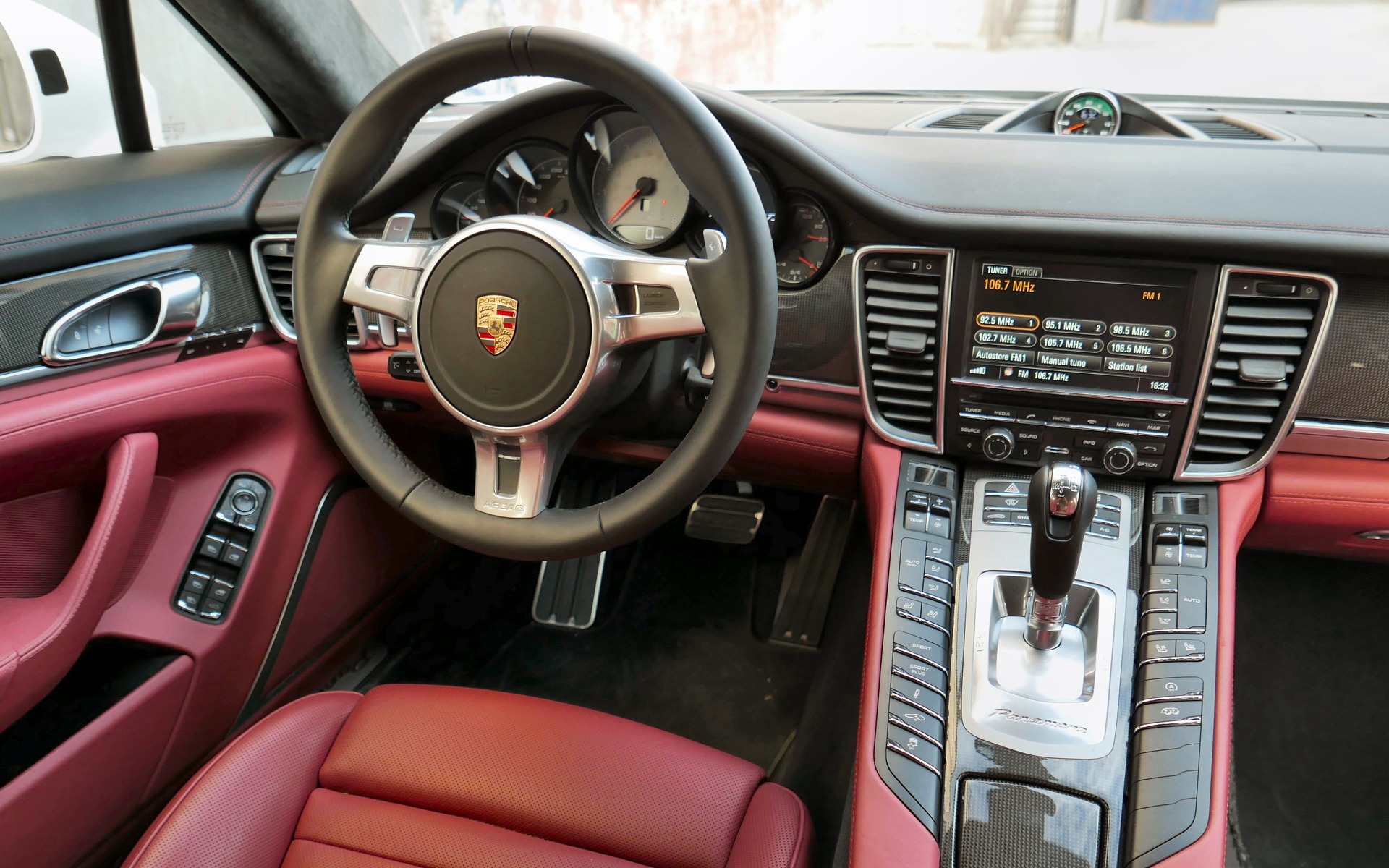 The Panamera offers an unusual driving position.