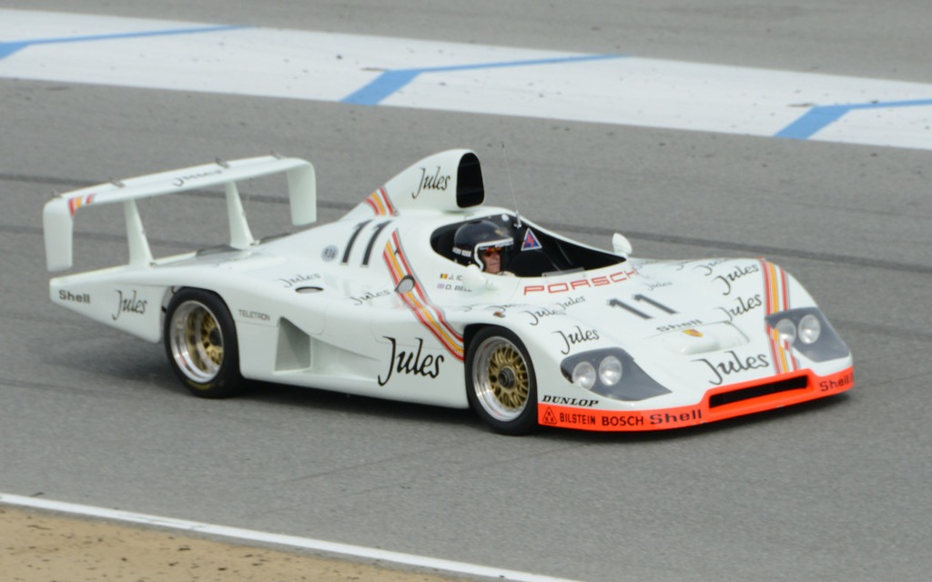 Jacky Ickx at the wheel of the Porsche 936 in which he won Le Mans in 1981.