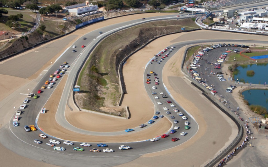 Turn 2 at Laguna Seca.