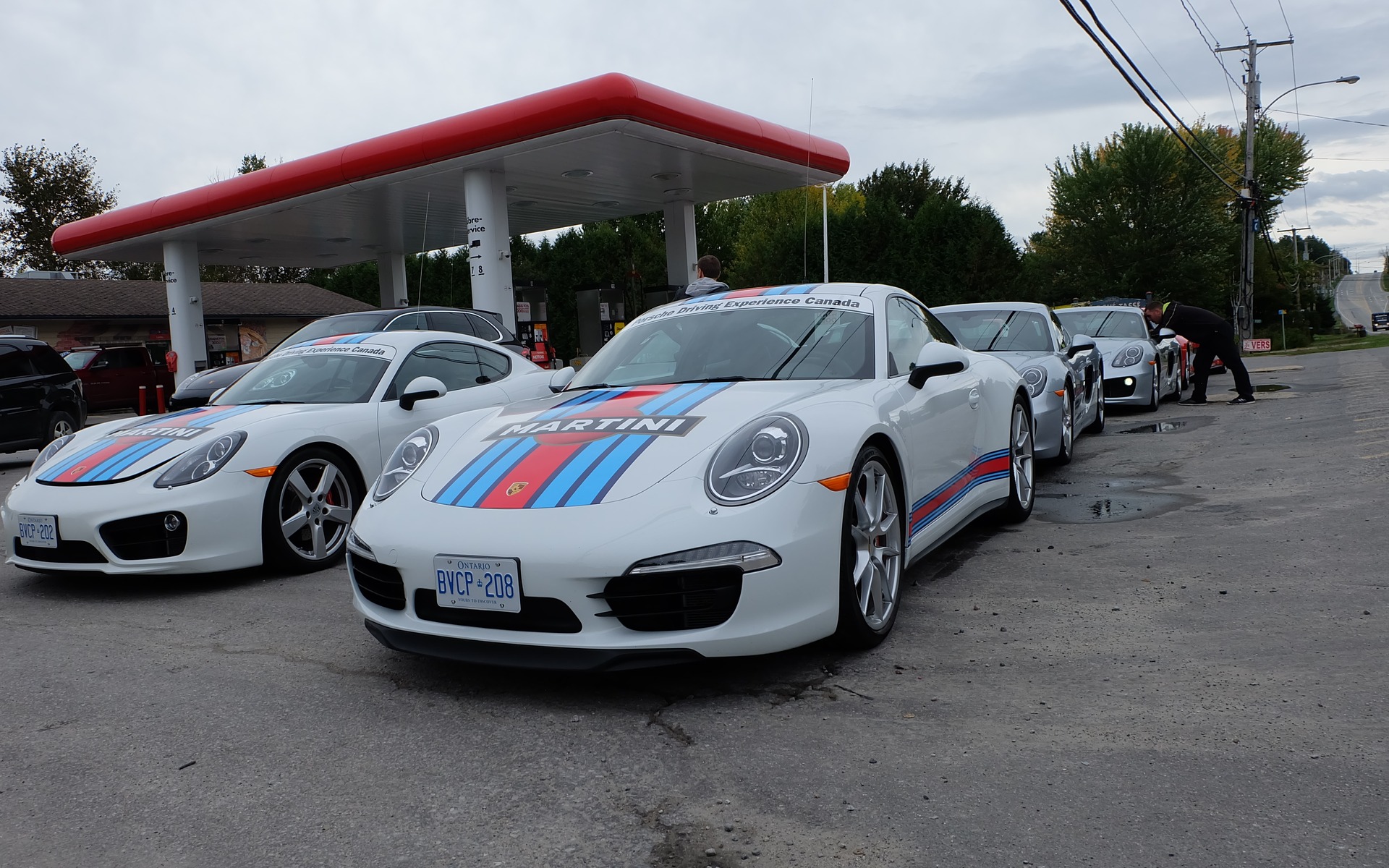 Our instructors were driving these beautiful Martini-liveried cars.