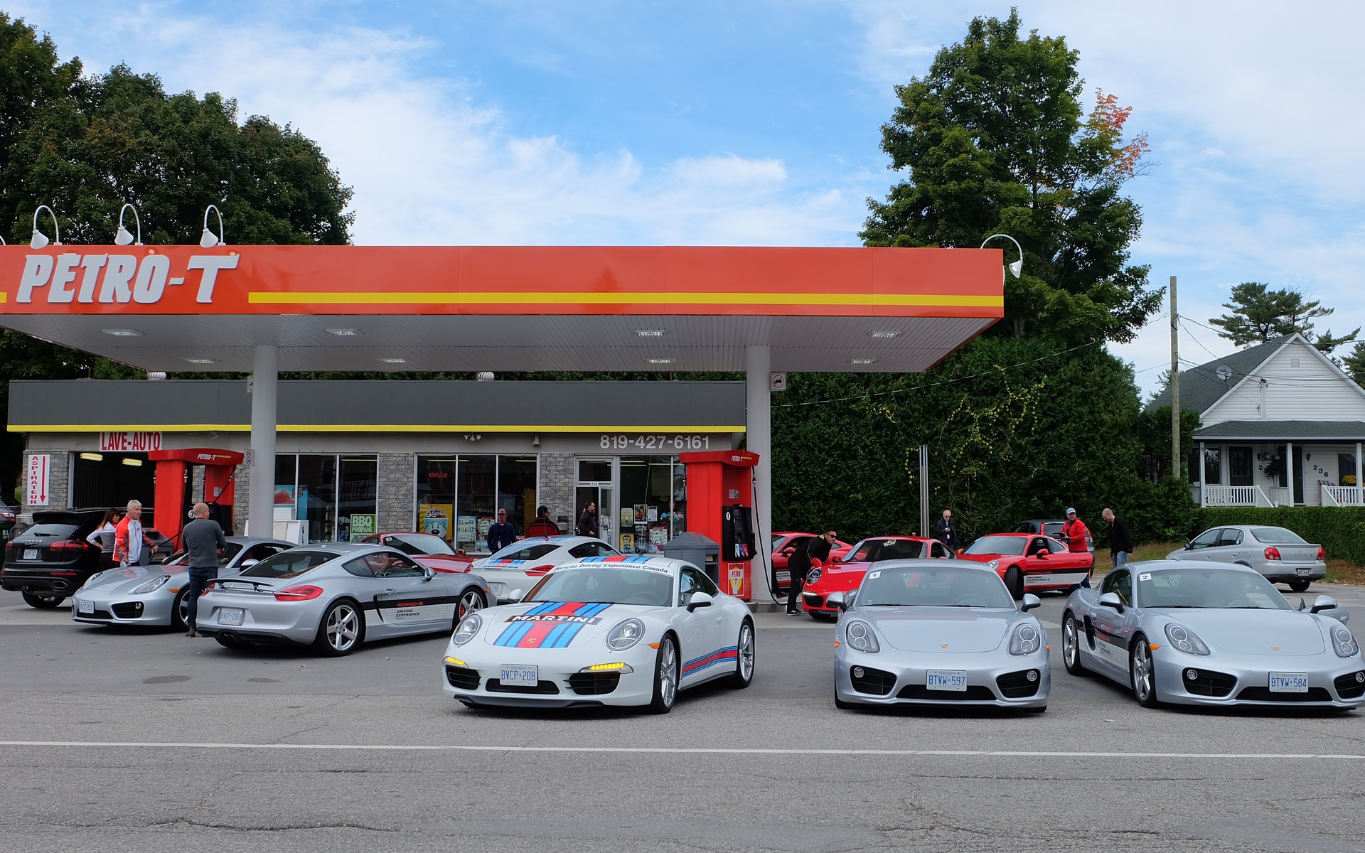 Whenever we stopped for fuel, we drew quite a crowd...