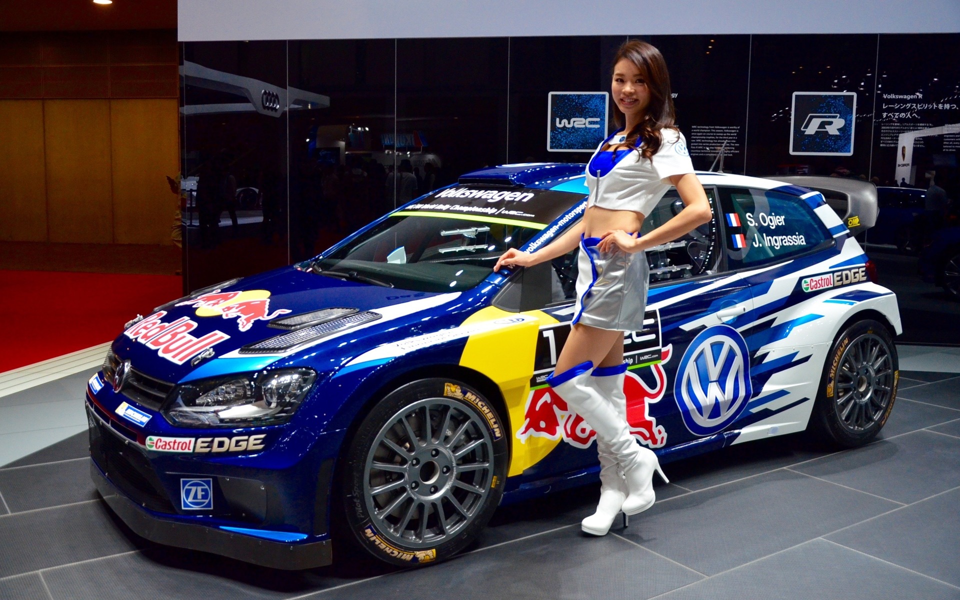 Volkswagen voiture de rallye au Salon de l'Auto de Tokyo 2015