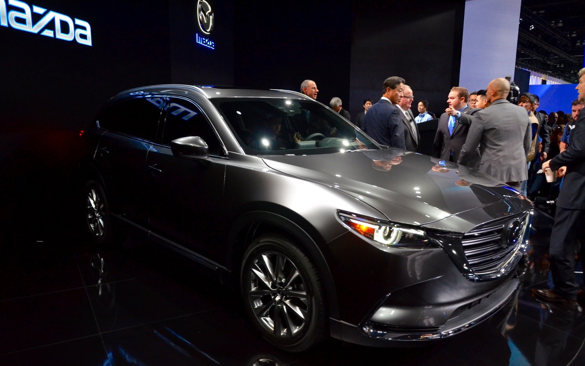 The 2016 Mazda CX-9's launch at the 2015 Los Angeles Auto Show.