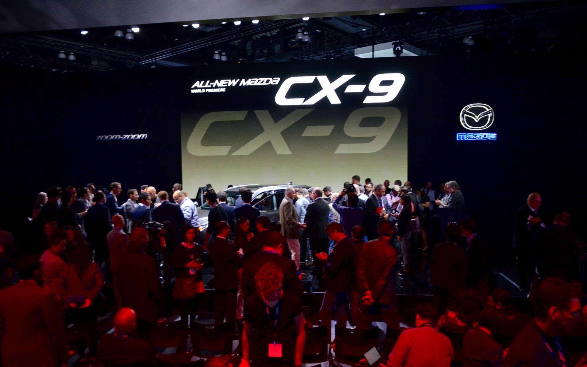 The 2016 Mazda CX-9's launch at the 2015 Los Angeles Auto Show.
