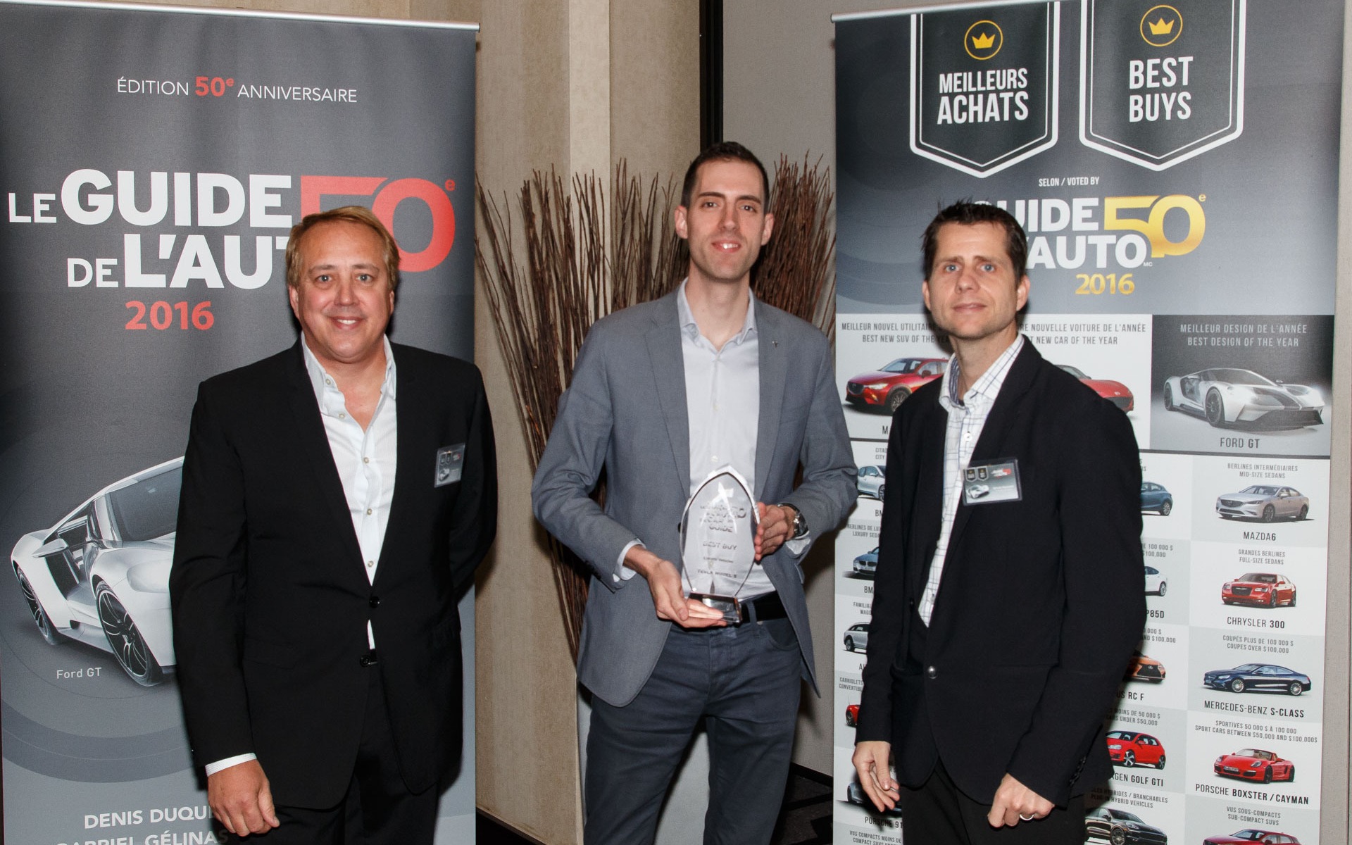 Electric Car of the Year - Tesla Model S, accepted by Martin Paquet 