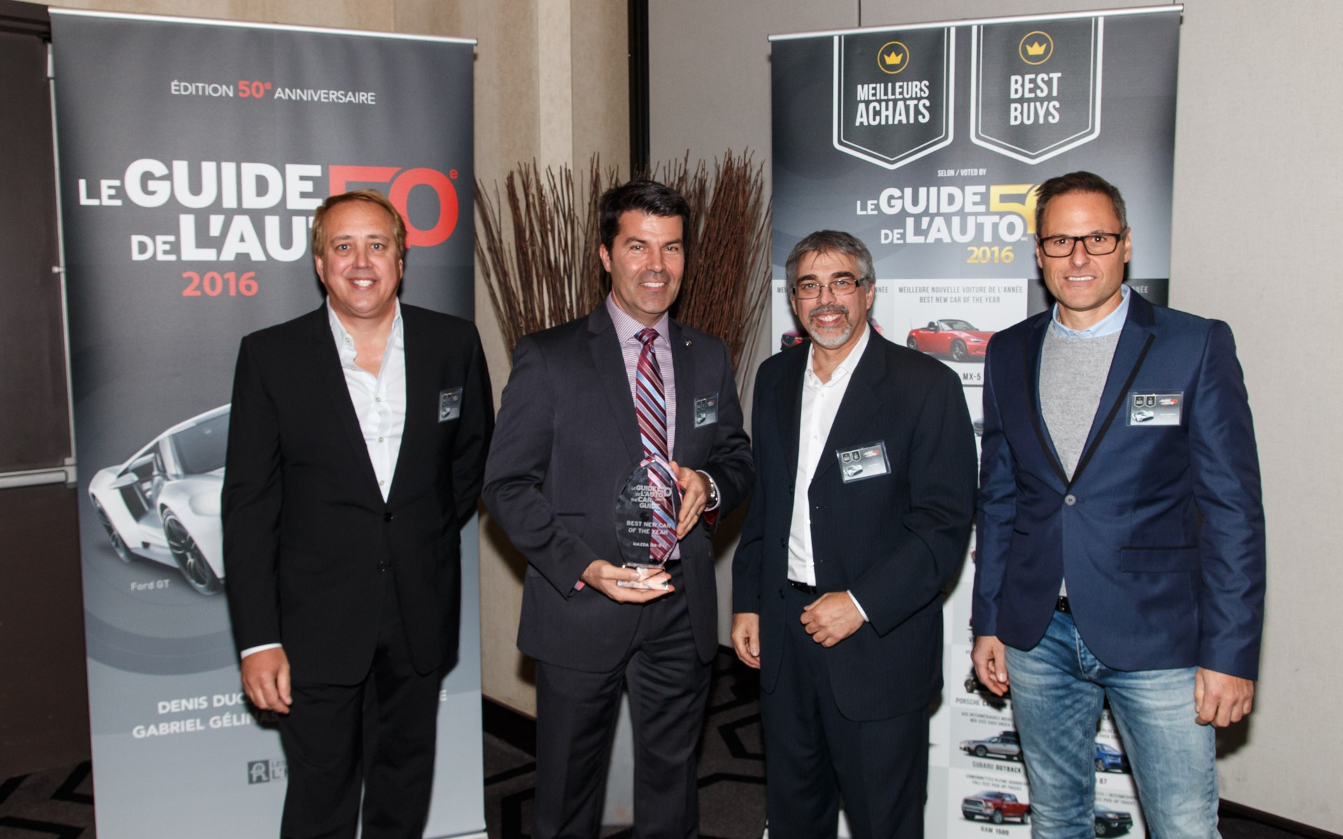 New Car of the Year - Mazda MX-5, accepted by Jacques Parent