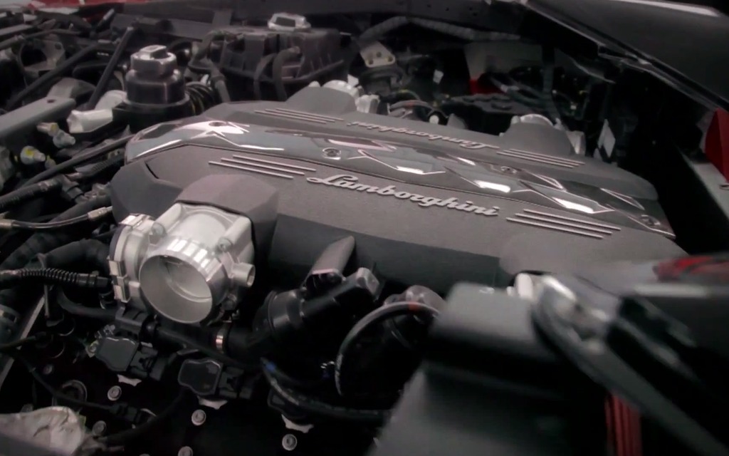 The engine of the upcoming Lamborghini Urus